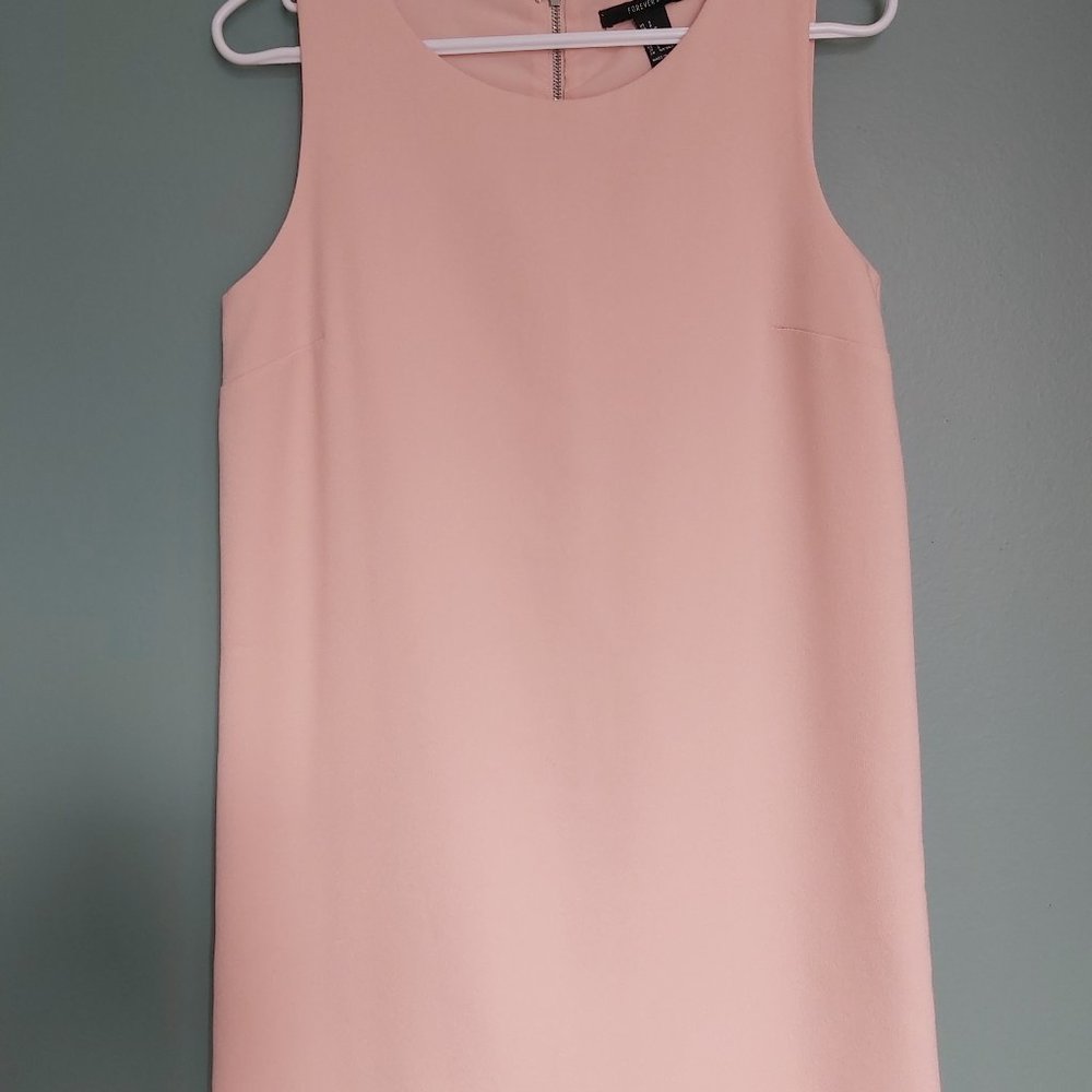 Petal pink crepe shift dress sz S